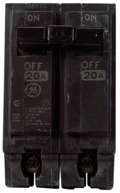 GE Q-Line 20 amps Standard 2-Pole Circuit Breaker