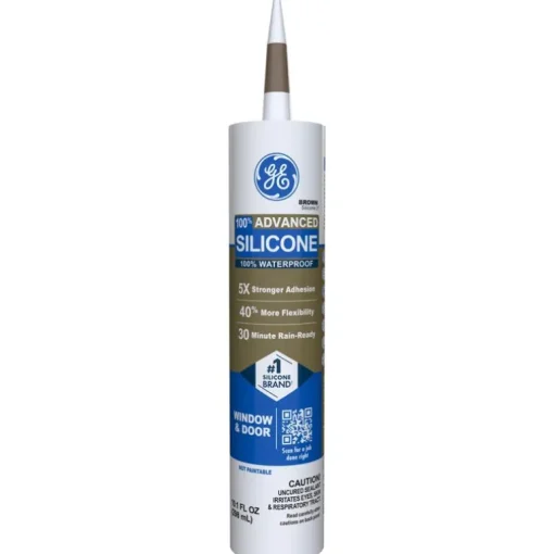 GE Silicone 2 Brown Silicone 2 Window and Door Silicone 10.1 oz. (Pack of 12)