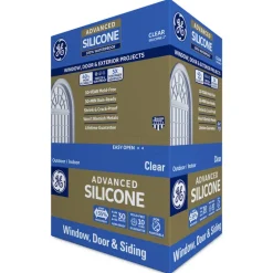 GE Silicone 2 Clear Silicone 2 Window and Door Silicone 10.1 oz. (Pack of 12)