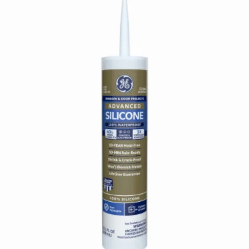 GE Silicone 2 Clear Silicone 2 Window and Door Silicone 10.1 oz. (Pack of 12)