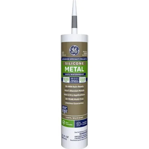 GE Silicone 2 Gray Silicone 2 Metal Gutter Silicone 10.1 oz.