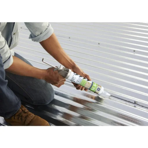 GE Silicone 2 Gray Silicone 2 Metal Gutter Silicone 10.1 oz.