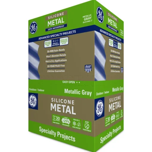 GE Silicone 2 Gray Silicone 2 Metal Gutter Silicone 10.1 oz.