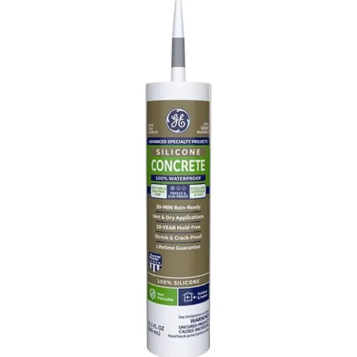 GE Silicone 2 Light Gray Silicone 2 Concrete and Masonry Silicone 10.1 oz. (Pack of 12)