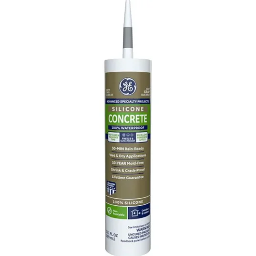 GE Silicone 2 Light Gray Silicone 2 Concrete and Masonry Silicone 10.1 oz. (Pack of 12)