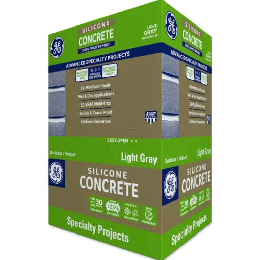 GE Silicone 2 Light Gray Silicone 2 Concrete and Masonry Silicone 10.1 oz. (Pack of 12)
