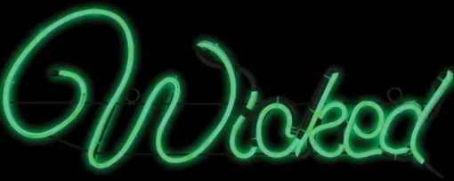 Gemmy Light Glo LED Prelit Wicked Sign Halloween Decor