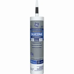 General Electric Black Silicone Waterproof All Purpose Caulk Sealant 10.1 oz. (Pack of 12)