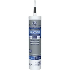 General Electric Black Silicone Waterproof All Purpose Caulk Sealant 10.1 oz. (Pack of 12)