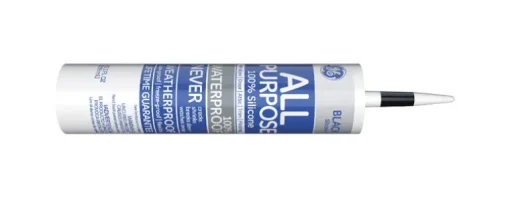 General Electric Black Silicone Waterproof All Purpose Caulk Sealant 10.1 oz. (Pack of 12)