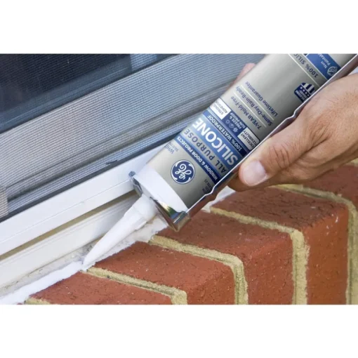 General Electric Black Silicone Waterproof All Purpose Caulk Sealant 10.1 oz. (Pack of 12)