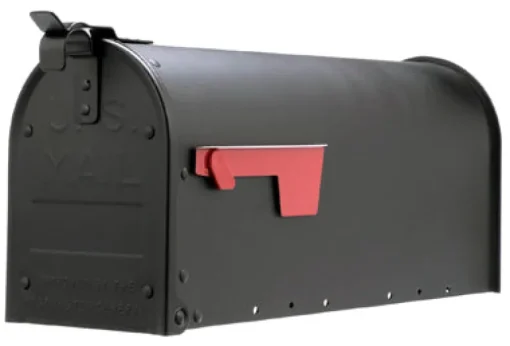 Gibraltar Mailboxes Admiral Aluminum Post Mounted Black Mailbox 9.5 in. H x 6.9 in. W x 20.8 in. L