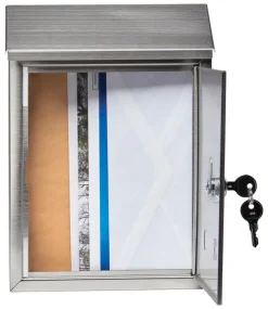Gibraltar Mailboxes Ashley Contemporary Stainless Steel Wall Mount Silver Mailbox