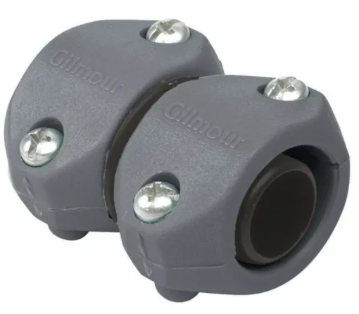 Gilmour Light Duty 5/8 in. x 3/4 in. Plastic Threaded Male/Female Hose Mender Clamp