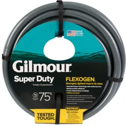 Gilmour Vinyl Gray 600 PSI Crush Resistant Premium Grade Hose 5/8 Dia. in. x 75 L ft.