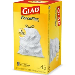 Glad 13 gal. Kitchen Trash Bags Drawstring (Case of 6)