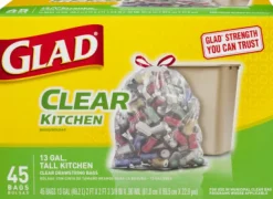 Glad 13 gal. Tall Kitchen Bags Drawstring