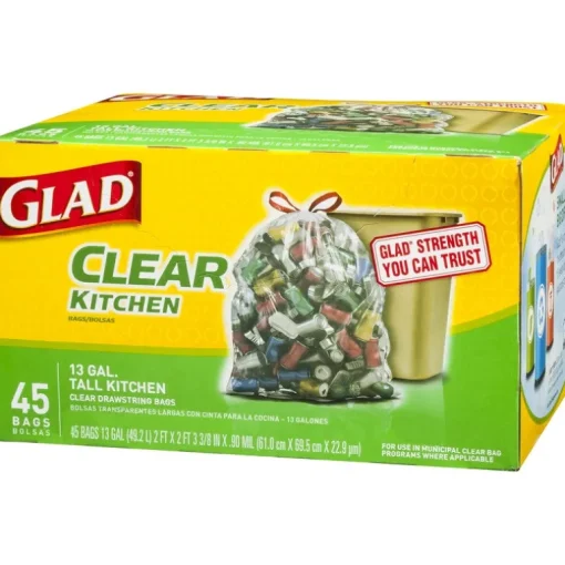 Glad 13 gal. Tall Kitchen Bags Drawstring