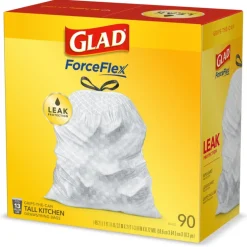 Glad 13 gal. Tall Kitchen Bags Drawstring (Pack of 4)