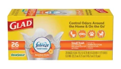 Glad Febreze 4 gal Hawaiian Aloha Scent Trash Bags Quick Tie 26 pk