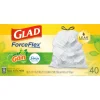 Glad ForceFlex 13 gal Fresh Trash Bags Drawstring 40 pk