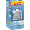 Glad ForceFlex 13 gal Fresh Scent Tall Kitchen Bags Drawstring 34 pk (Pack of 6)