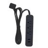 Globe Designer 6 ft. L 3 outlets Power Strip with USB Ports Black