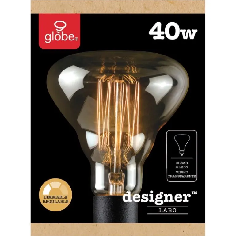 Globe Electric Designer Labo 40 W G40 Decorative Incandescent Bulb E26 (Medium) Amber 1 pk
