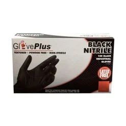 Gloveworks Nitrile Disposable Gloves XX-Large Black Powder Free 100 pk