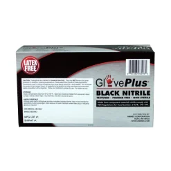Gloveworks Nitrile Disposable Gloves XX-Large Black Powder Free 100 pk