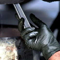 Gloveworks Nitrile Disposable Gloves XX-Large Black Powder Free 100 pk