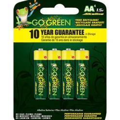 Gogreen Power Inc 24001 Aa Alkaline Batteries 4 Pack