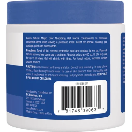 Gonzo Natural Magic Brushed Cotton Scent Odor Absorber 14 oz Gel