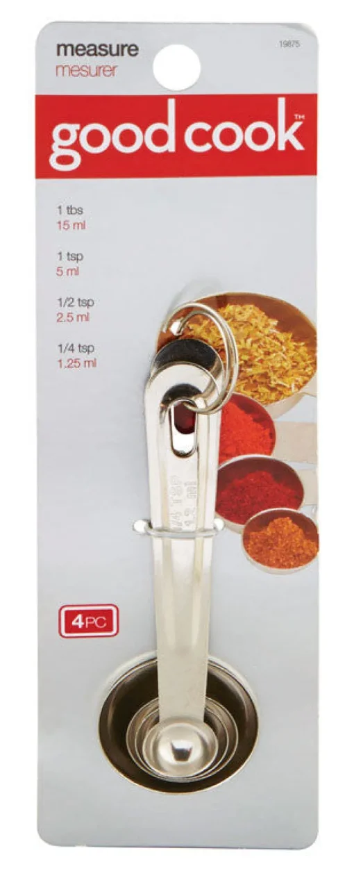 Good Cook Stainless Steel Silver Measuring Spoon Set