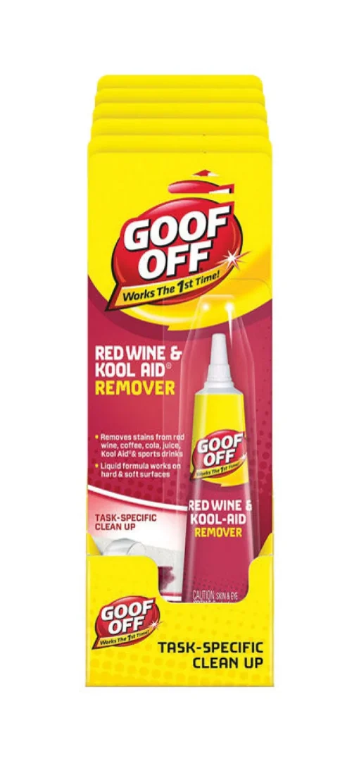 Goof Off No Scent Red Wine Stain Remover 0.62 oz. Gel (Pack of 6)