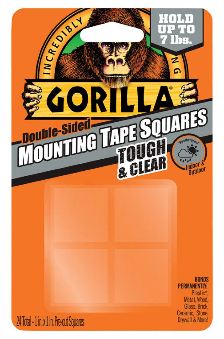 Gorilla 1 in. W x 1 in. L Mounting Squares Clear (Pack of 6)