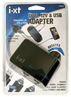 Goxt 12 V Black USB Adapter