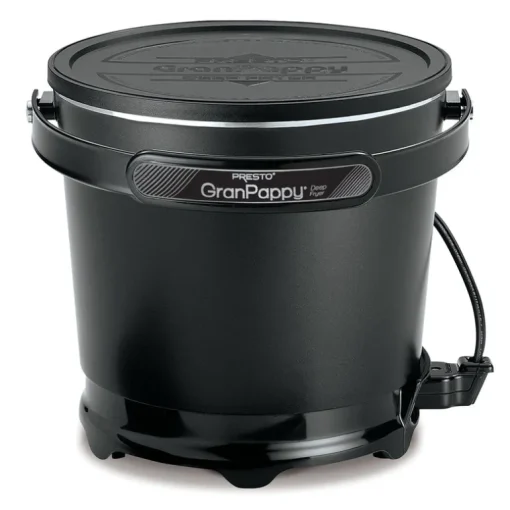 Gran Pappy Black Cast Aluminum 150W 120V Deep Fryer 6-Cups Capacity