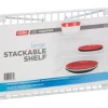 Grayline Life Organized 6 in. H x 9 in. W x 17-1/3 in. L PE Coated White Stackable Shelf