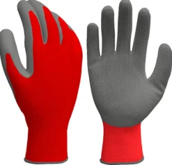 Grease Monkey One Size Fits All Latex Honeycomb Black/Gray Grip Gloves