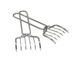 Grill Mark Silver Stainless Steel Meat Claws
