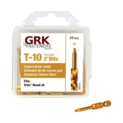 GRK Fasteners Star T-10 X 2 in. L Impact Power Bit Carbon Steel 25 pc