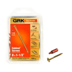GRK Fasteners UberGrade No. 8 x 1-1/2 in. L Star Cabinet Screws 100 pk