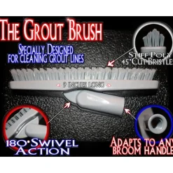 Grout Brush 9 in. W Hard Bristle Plastic Handle Grout Brush