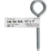 Hampton 1/4 in. x 3 in. L Zinc-Plated Steel Lag Thread Eyebolt (Pack of 10)