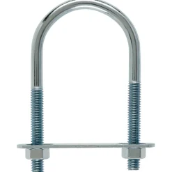 Hampton 5/16 in. x 2 in. W x 3-3/4 in. L Coarse Zinc-Plated Steel U-Bolt (Pack of 10)