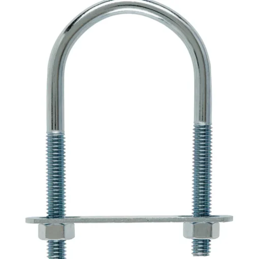 Hampton 5/16 in. x 2 in. W x 3-3/4 in. L Coarse Zinc-Plated Steel U-Bolt (Pack of 10)