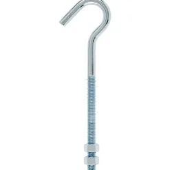 Hampton Medium Zinc-Plated Silver Steel 7.25 in. L Clothesline Bolt Hook 240 lb. 1 pk (Pack of 10)