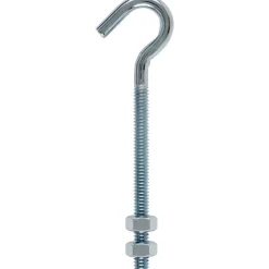 Hampton Small Zinc-Plated Silver Steel 4 in. L Clothesline Bolt Hook 80 lb. 1 pk (Pack of 10)