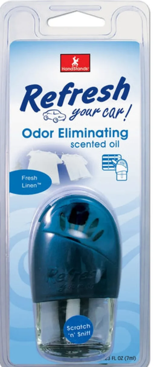 Handstands 09820 Fresh Linen Refresh Your Car Scented Oil Air Freshener (Pack of 3)